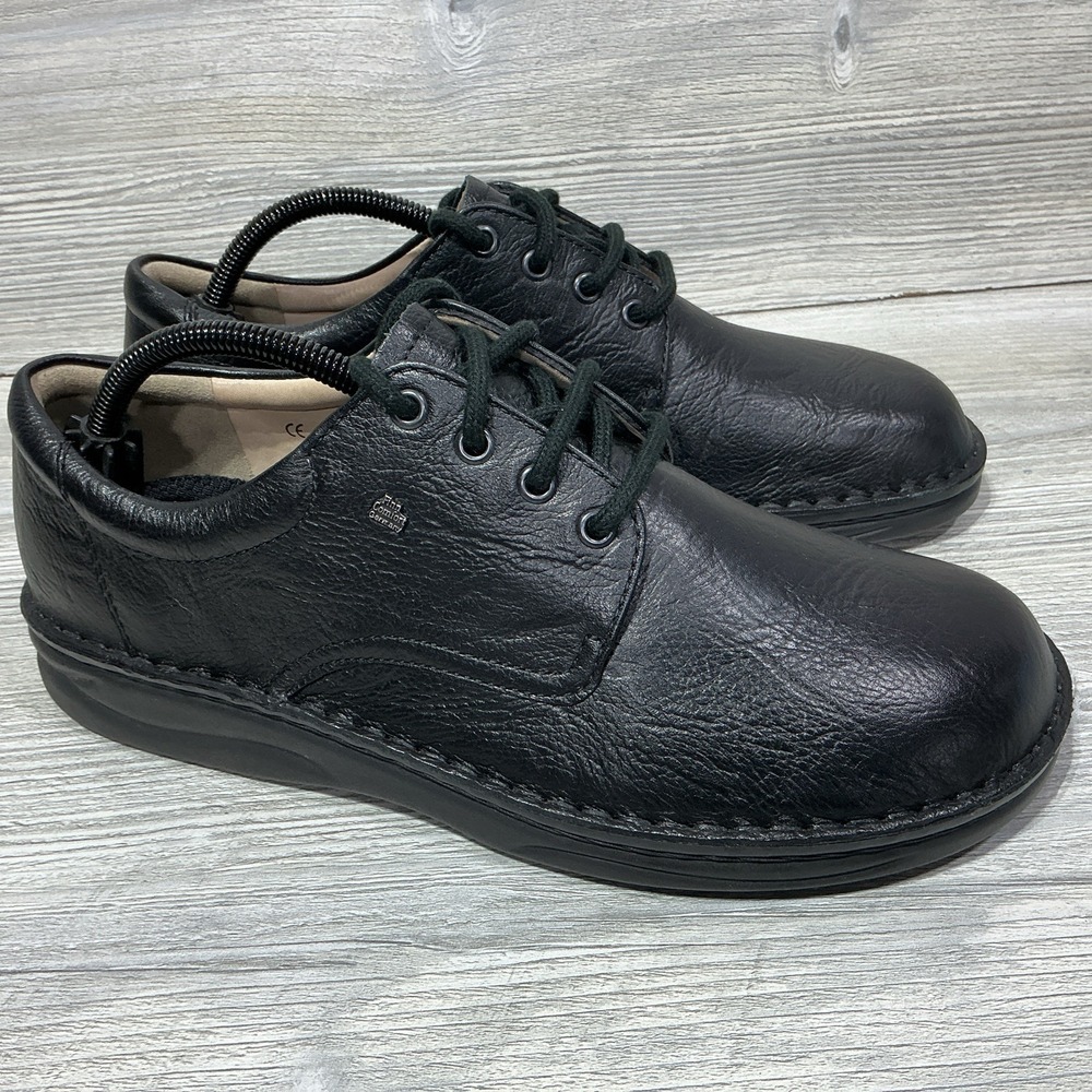 FINN Men's Vaasa Comfort Black Leather Oxford Walking Shoes 6404307 UK 8.5 US 9